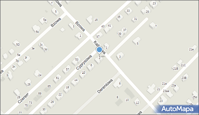 Siechnice, Cyprysowa, 2, mapa Siechnice