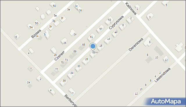 Siechnice, Cyprysowa, 22a, mapa Siechnice