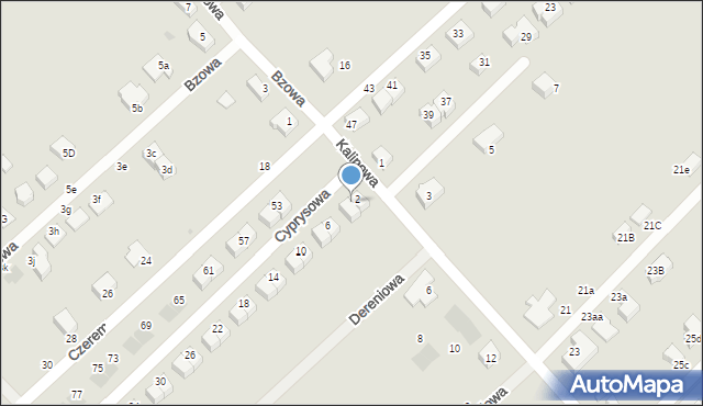 Siechnice, Cyprysowa, 2a, mapa Siechnice