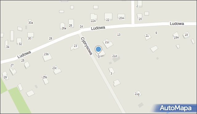 Sieradz, Cyprysowa, 2, mapa Sieradz