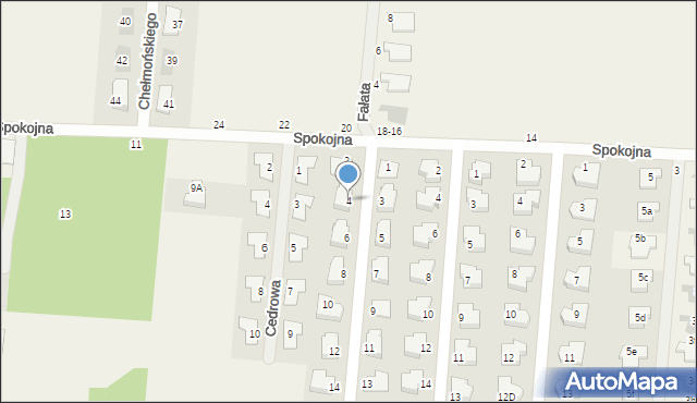 Skrzeszew, Cyprysowa, 4, mapa Skrzeszew