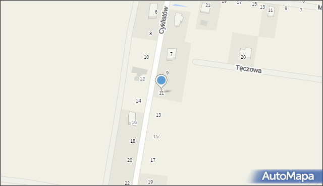 Sobolewo, Cyklistów, 11, mapa Sobolewo