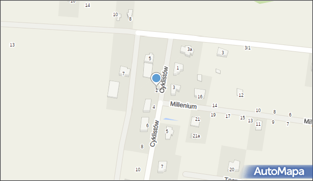 Sobolewo, Cyklistów, 2, mapa Sobolewo