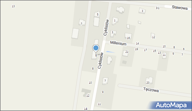 Sobolewo, Cyklistów, 6, mapa Sobolewo