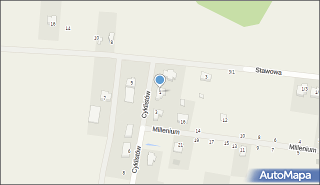 Sobolewo, Cyklistów, 1, mapa Sobolewo