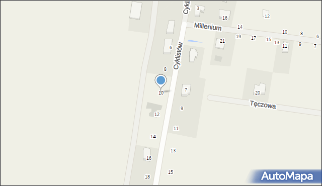 Sobolewo, Cyklistów, 10, mapa Sobolewo