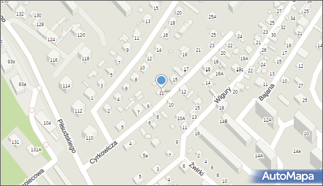 Starachowice, Cyrkowicza Włodzimierza, dr., 11, mapa Starachowic