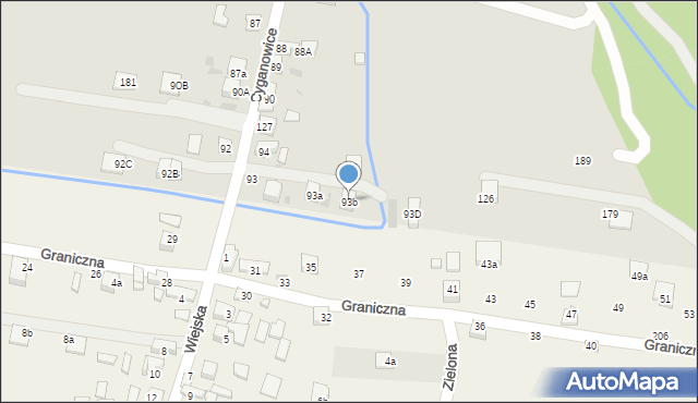 Stary Sącz, Cyganowice, 93b, mapa Stary Sącz