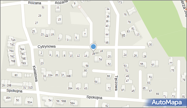 Straszyn, Cytrynowa, 16, mapa Straszyn