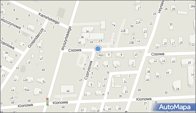 Świdnik, Cyprysowa, 1, mapa Świdnika