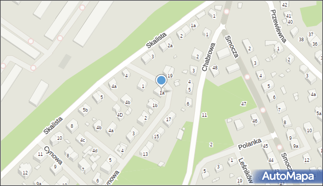 Szczecin, Cynowa, 1a, mapa Szczecina