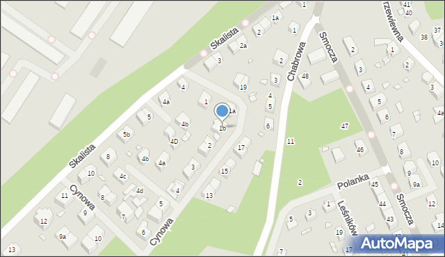 Szczecin, Cynowa, 1b, mapa Szczecina