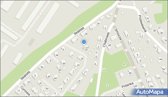 Szczecin, Cynowa, 20, mapa Szczecina