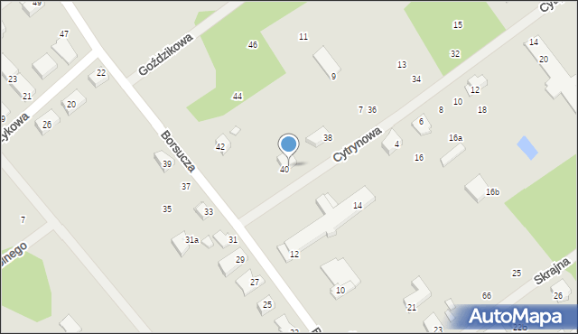 Szczecin, Cytrynowa, 3, mapa Szczecina