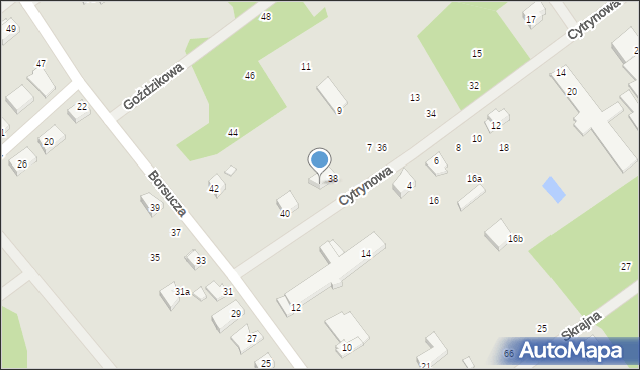 Szczecin, Cytrynowa, 5, mapa Szczecina