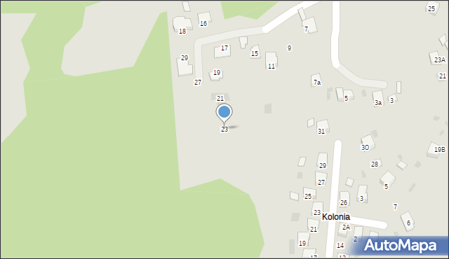 Trzebinia, Cyprysowa, 23, mapa Trzebinia