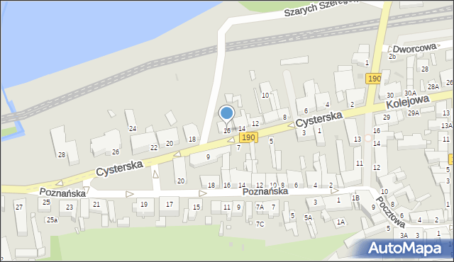 Wągrowiec, Cysterska, 16, mapa Wągrowiec