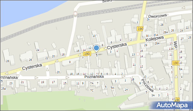 Wągrowiec, Cysterska, 5, mapa Wągrowiec