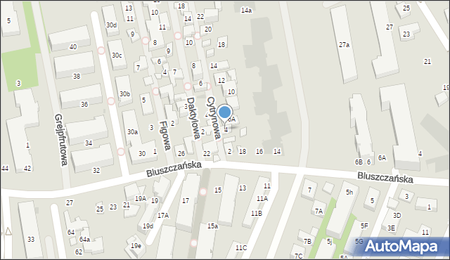 Warszawa, Cytrynowa, 4, mapa Warszawy