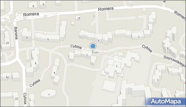 Warszawa, Cybisa Jana, 25, mapa Warszawy