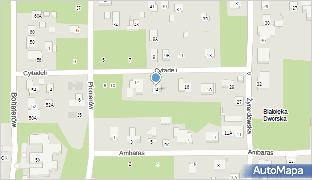 Warszawa, Cytadeli, 14, mapa Warszawy