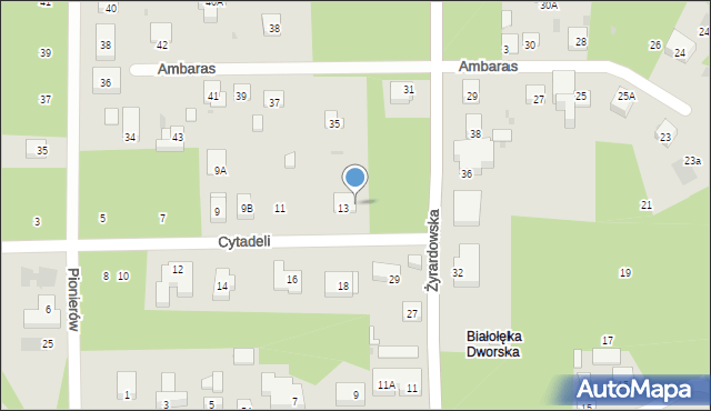 Warszawa, Cytadeli, 15, mapa Warszawy