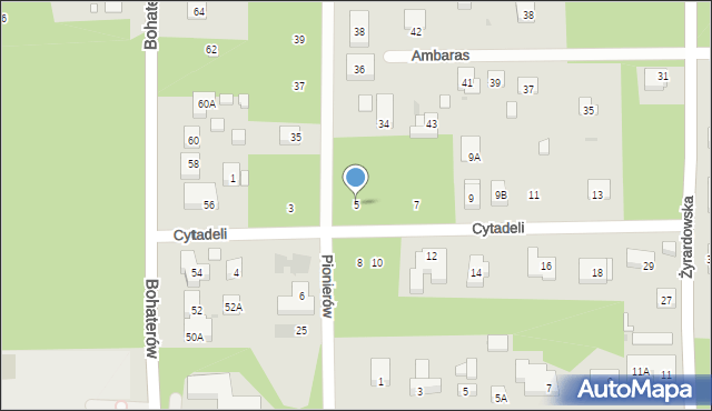 Warszawa, Cytadeli, 5, mapa Warszawy