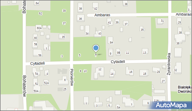 Warszawa, Cytadeli, 7, mapa Warszawy