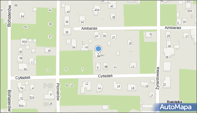 Warszawa, Cytadeli, 9A, mapa Warszawy