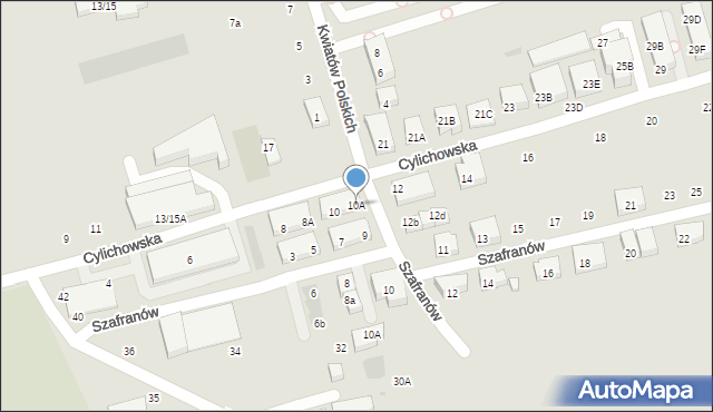 Warszawa, Cylichowska, 10A, mapa Warszawy
