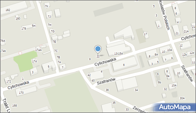 Warszawa, Cylichowska, 11, mapa Warszawy