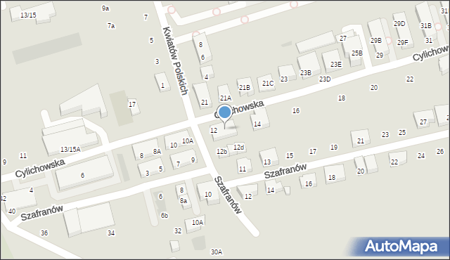 Warszawa, Cylichowska, 12A, mapa Warszawy