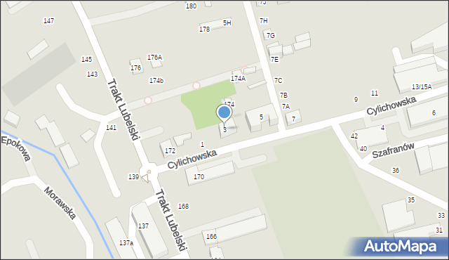 Warszawa, Cylichowska, 3, mapa Warszawy