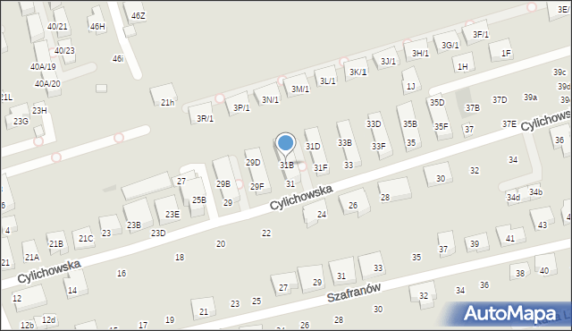 Warszawa, Cylichowska, 31B, mapa Warszawy