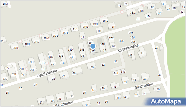 Warszawa, Cylichowska, 35G, mapa Warszawy
