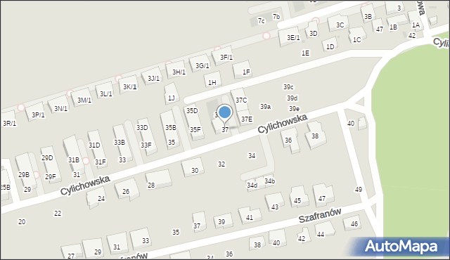 Warszawa, Cylichowska, 37, mapa Warszawy