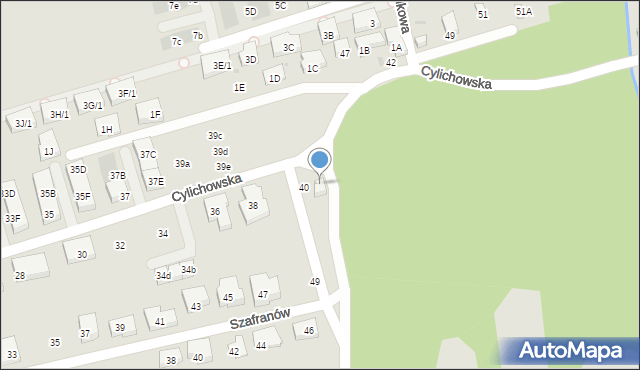 Warszawa, Cylichowska, 40A, mapa Warszawy