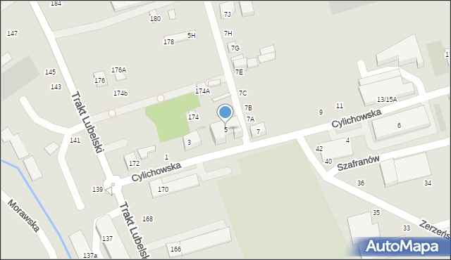 Warszawa, Cylichowska, 5, mapa Warszawy