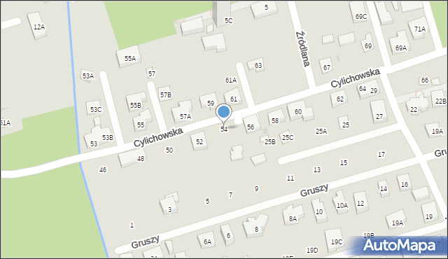 Warszawa, Cylichowska, 54, mapa Warszawy