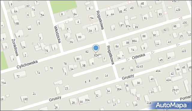 Warszawa, Cylichowska, 82A, mapa Warszawy