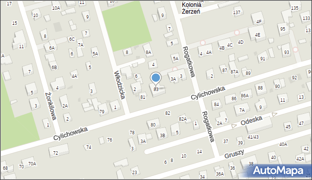 Warszawa, Cylichowska, 83, mapa Warszawy