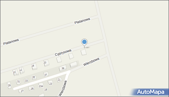 Witkowo Drugie, Cyprysowa, 32a, mapa Witkowo Drugie