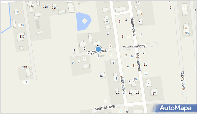 Wólka Kosowska, Cytrynowa, 3, mapa Wólka Kosowska