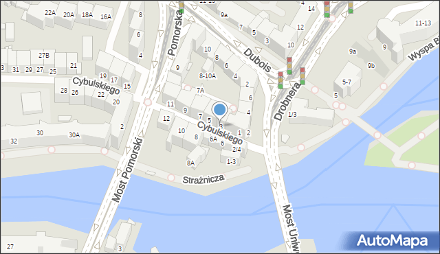 Wrocław, Cybulskiego Wojciecha, 3, mapa Wrocławia