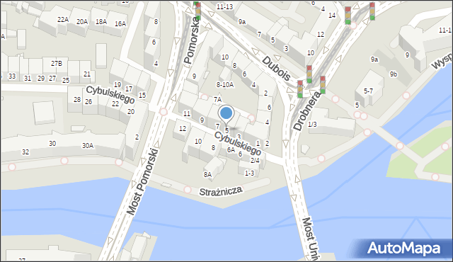 Wrocław, Cybulskiego Wojciecha, 5, mapa Wrocławia