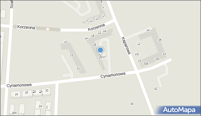 Wrocław, Cynamonowa, 27, mapa Wrocławia