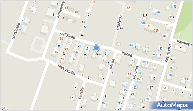 Wrocław, Cypryjska, 15, mapa Wrocławia