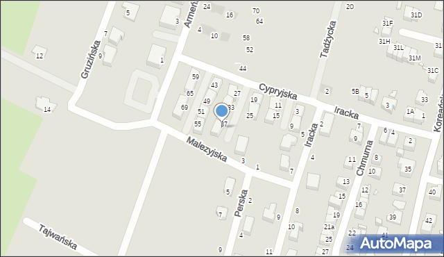 Wrocław, Cypryjska, 39, mapa Wrocławia