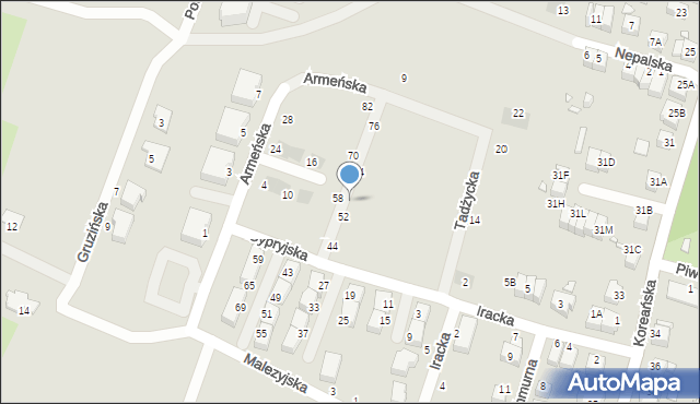 Wrocław, Cypryjska, 56, mapa Wrocławia