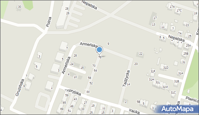 Wrocław, Cypryjska, 76, mapa Wrocławia